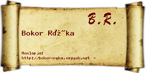 Bokor Réka névjegykártya